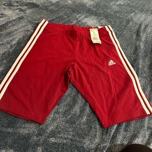 Adidas burgundy women’s biker shorts new with tags